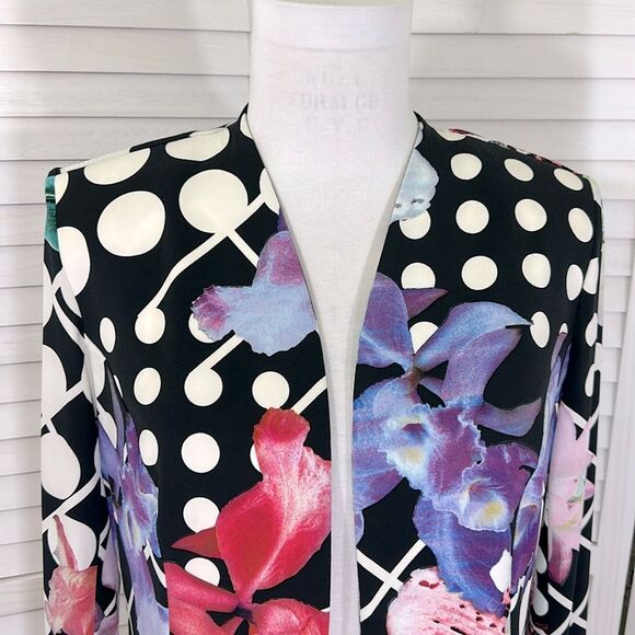 Georgede Paris Floral Polka Dot Women's Jacket Size 18 - Picture 3 of 9